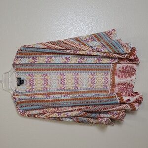 Angie Aztec Tribal Print Kimono Boho Small Festival